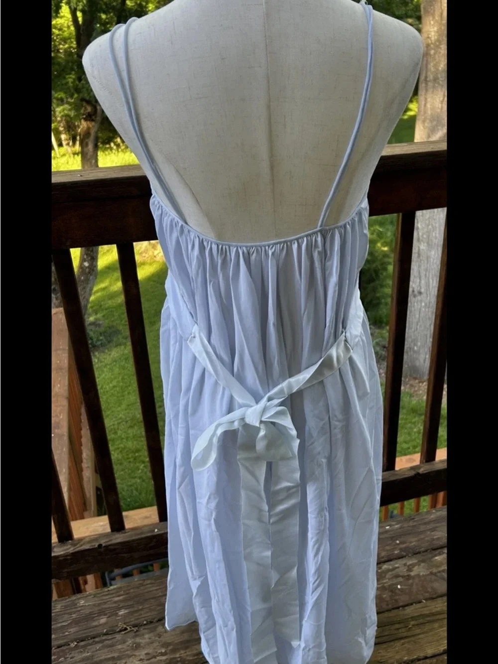 Vintage 1960's Tempo Light Blue Nylon Lingerie Nightgown